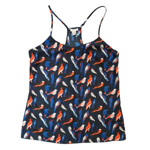J. Crew Black Bird Print Camisole